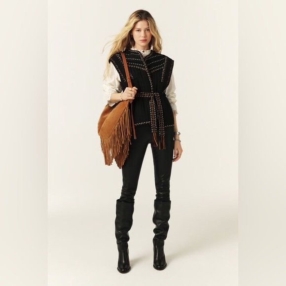 Ba&sh Clevie Sleeveless Jacket Women’s Size 2 - Picture 16 of 16